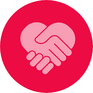 Red Heart Hands Icon