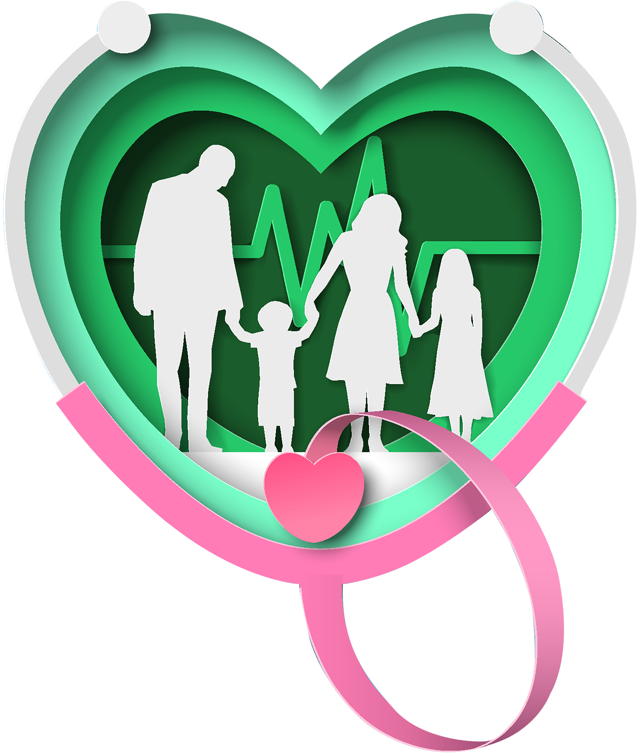 Heart Family Graphic
